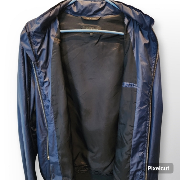 Rag & Bone Men's Windbreaker Style Jacket Made in USA Sz 44 (L/XL) Navy Blue - Picture 3 of 5